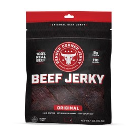 Renner Corner Jerky's Original Beef Jerky (4oz) - 100% Natural, Handcrafted Premium Beef, Made in South Dakota, No Additives or Chemicals, Cured in Smokehouse, Never Processed