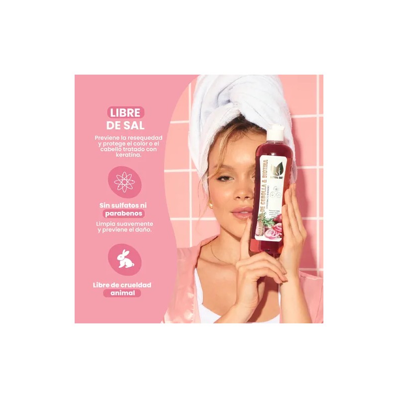 Shampoo & Tratamiento Con Biotina Cebolla Y Romero Anticaida