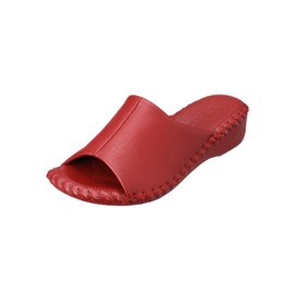 Pansy 9412 Indoor Shoes, Room Shoes, Women's, Slippers, Fit, Heels, Hand Knit, red