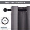 PONY DANCE Eyelet Blackout Curtain - Grey Curtains 55 x