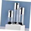 Housoutil 3pcs Travel Toiletry Bottles Airless Pump Bottles Lotion Containers