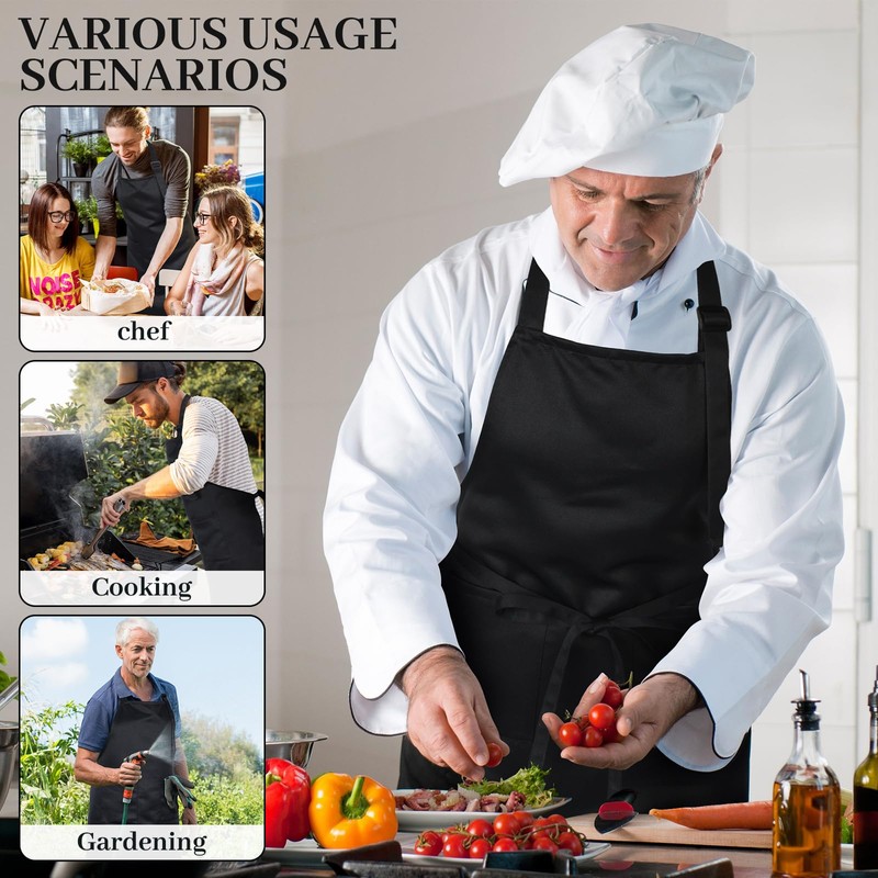 Cozypower 4 Pcs Plus Size Apron for Big and Tall