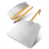 Pizza Cutter Rocker Style & Pizza Peel Set - 14"