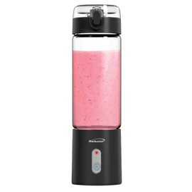 Brentwood 50-Watt 17-Oz. Portable Battery-Operated USB-Chargeable Glass Blender (Black)