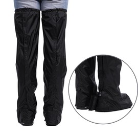 OhMill Cycling Waterproof Rain Shoe Cover Over Knee Long Leg Boot Shoe Snow Gaiter Cover for Biking Motorcycle Kids Adults (L)