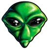 GT Graphics Spooky Alien ET - Vinyl Sticker Waterproof Decal