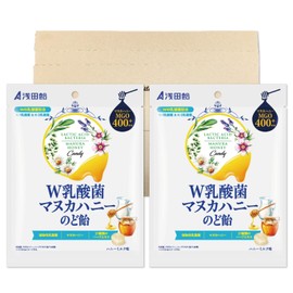 浅田飴 W乳酸菌マヌカハニーのど飴 60g ×2袋セット PSJBOX のど飴