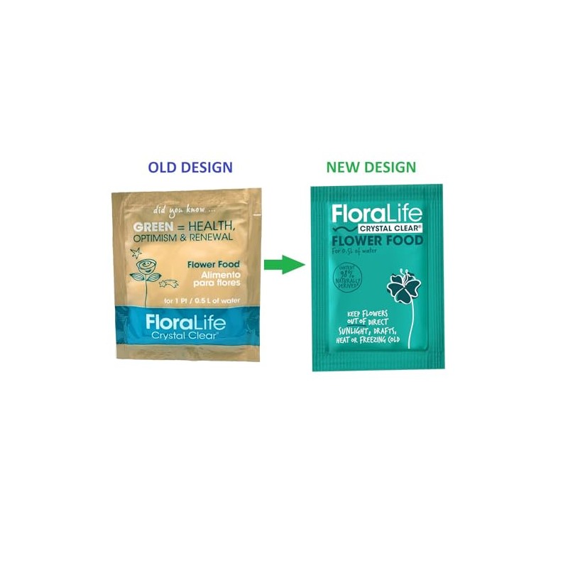 Cut Flower Food Floralife Crystal Clear 200 powdered packets 2.2