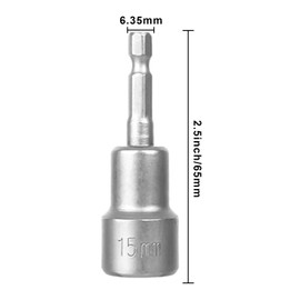 Socket Adapter 10 Pieces Socket Hex Adapter Magnetic Nut Adapter Bit Set 6-19 mm