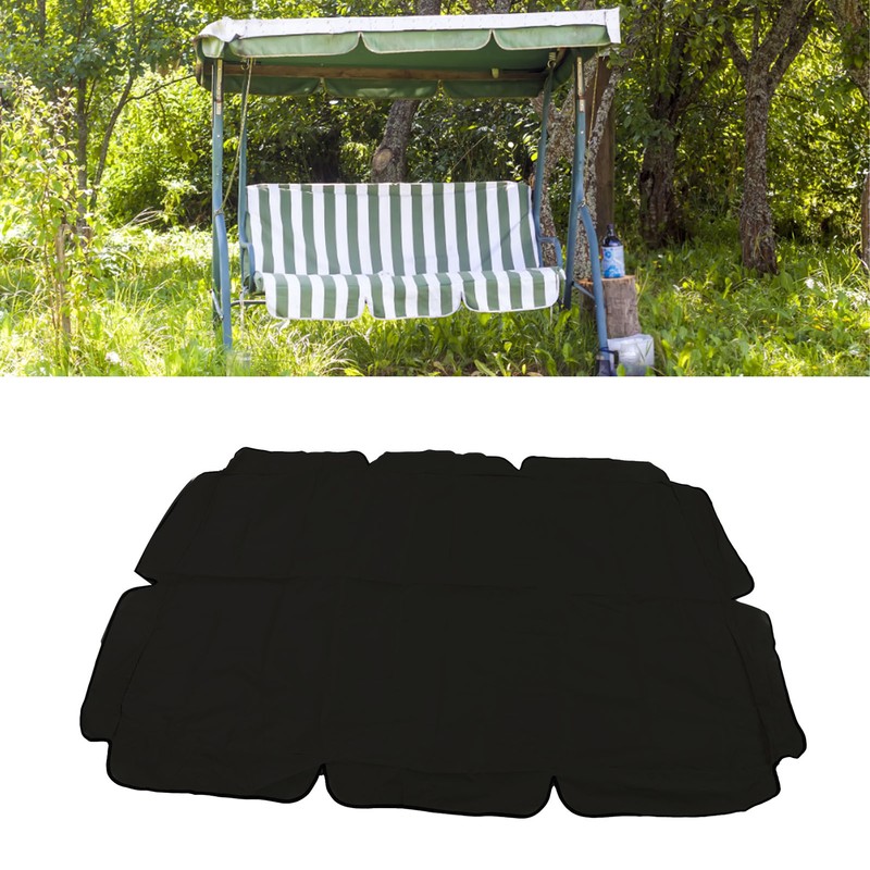 Waterproof Outdoor Swing Canopy Replacement 420D Silver Coated Oxford Fabric