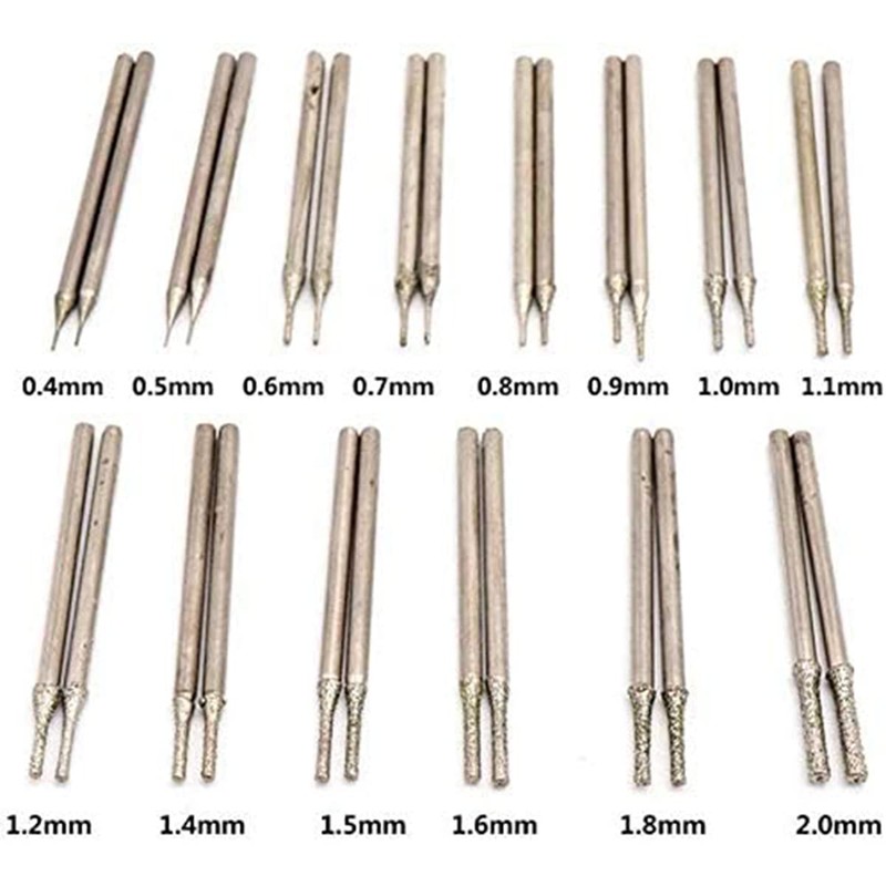 0.5mm Drill Bits Emery Drilling Needle Glass Tile Jewellery Hole
