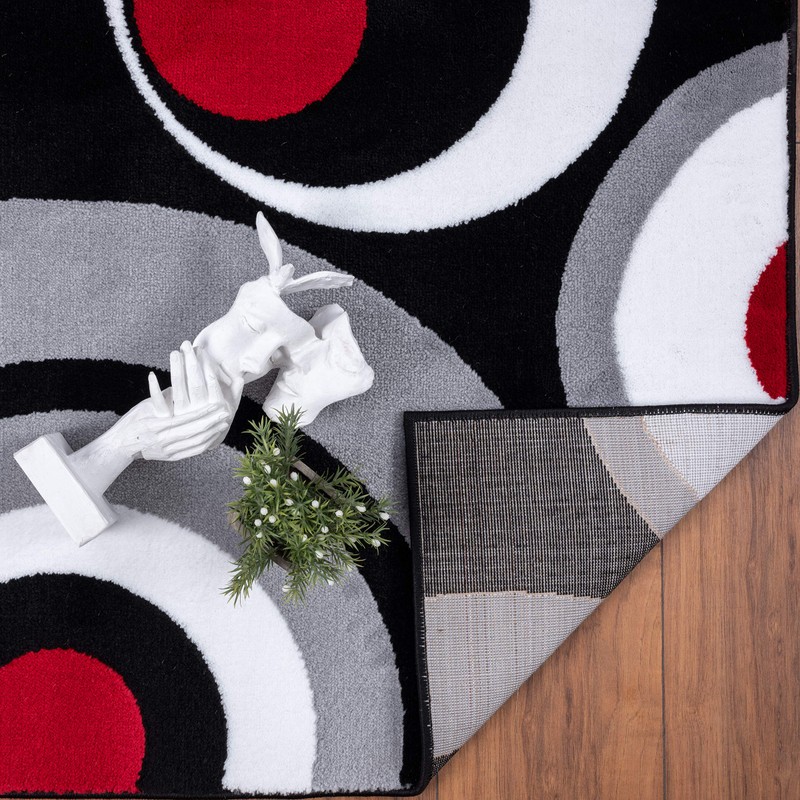 LUXE WEAVERS Geometric Black 8x10 Area Rug