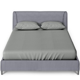 GC GAVENO CAVAILIA Fitted Sheet Single Bed | 10" (25cm) Deep Bedding Bottom Sheet with Elastic Corner | Polycotton Bed Sheet 90 x 190 Cm | Charcoal