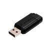 Verbatim Pinstripe 16 GB USB 2.0 Flash Drive, Black 49063
