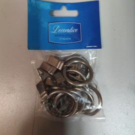 Unbranded Clip Rings for 3/4" Diameter Curtain Rods, Brush Gun, Set of 10