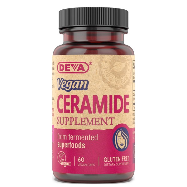Deva Vegan Vitamins Skin Restoring Ceramide Supplement Tablets, 60 Count,