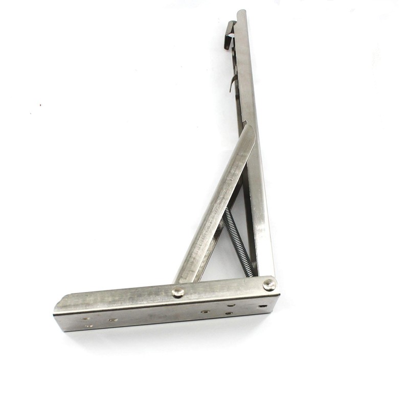 304 Stainless Steel Foldable Heavy Duty Shelf Bracket Wall Mounted