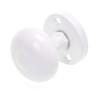 Aqbau Door knob on round rosette button pusher door knob
