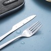 Portable Utensils,Travel Camping Cutlery Set, Portable Stainless Steel Flatware Set,Travel
