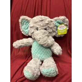 Spark Create Imagine Plush Elephant Cuddle Animal Crinkle Toy Gray & Aqua