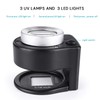 Amoper 30X Loupe Magnifier with 6 Light, Desktop Portable Metal