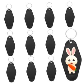 COHEALI 10pcs Plastic Keychain Luggage Tags Durable Blank Labels for Easy Identification for Travel Backpacks and Keychains Lightweight Design Versatile Use