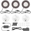 GETINLIGHT 2.75" Under Cabinet LED Puck Lights Kit, Plug-in 12V
