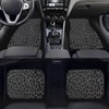 Suobstales Black Leopard Print Car Mats for Front Rear, 4