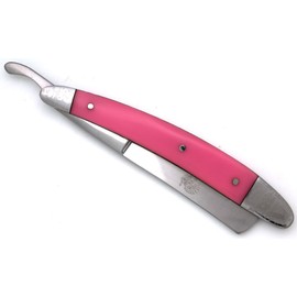 Wild Turkey Handmade Collection Straight Razor Style Folding Knife 5.5" Closed (Pink)