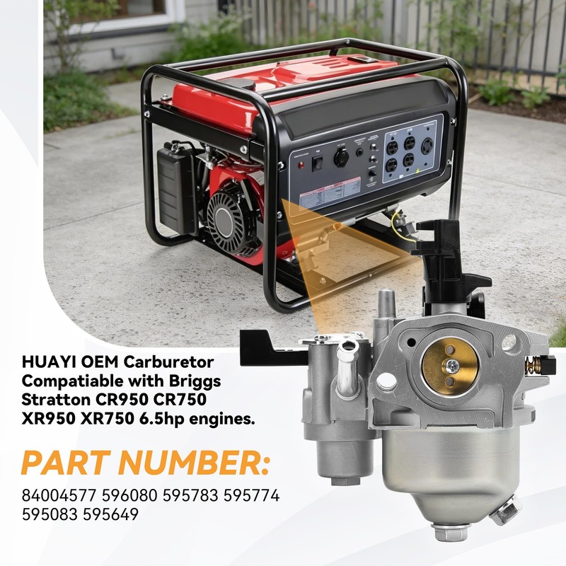 Huayi Carburetor for Briggs and Stratton CR950&XR950 208cc 9.5GT Engines