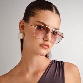 AIRE Asteroid Sunglasses - Gold, Aviator, Women's, Classic Retro Style