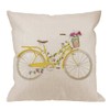 HGOD DESIGNS Bicycle Pillow Cover,Decorative Throw Pillow Bicycle with Flower