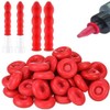 CAASFOOY 50Pcs Caulk Cap and Tube Sealer - Red Saving