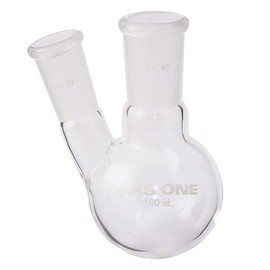 Azuwan Double Mouth Flask, 3.4 fl oz (100 ml), Side Pipe Splice, 0.7 / 1.3 / 3.8 inches (19/38 cm) / 3-6525-01