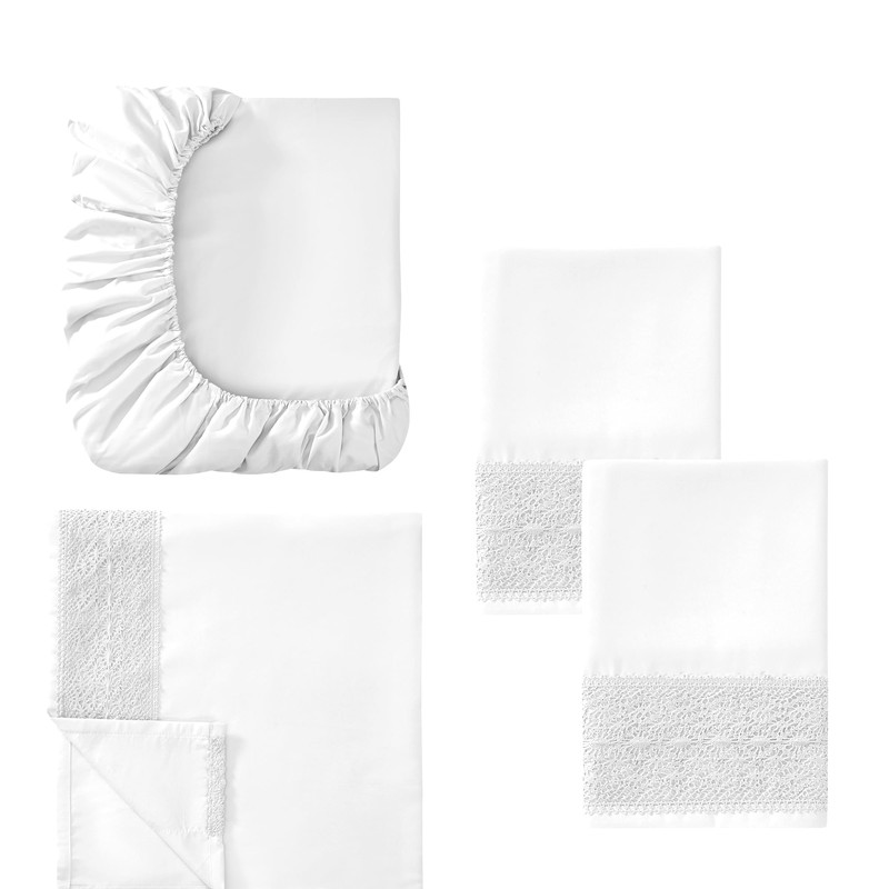 Modern Threads Soft Microfiber Crochet Lace Sheets - Luxurious Microfiber