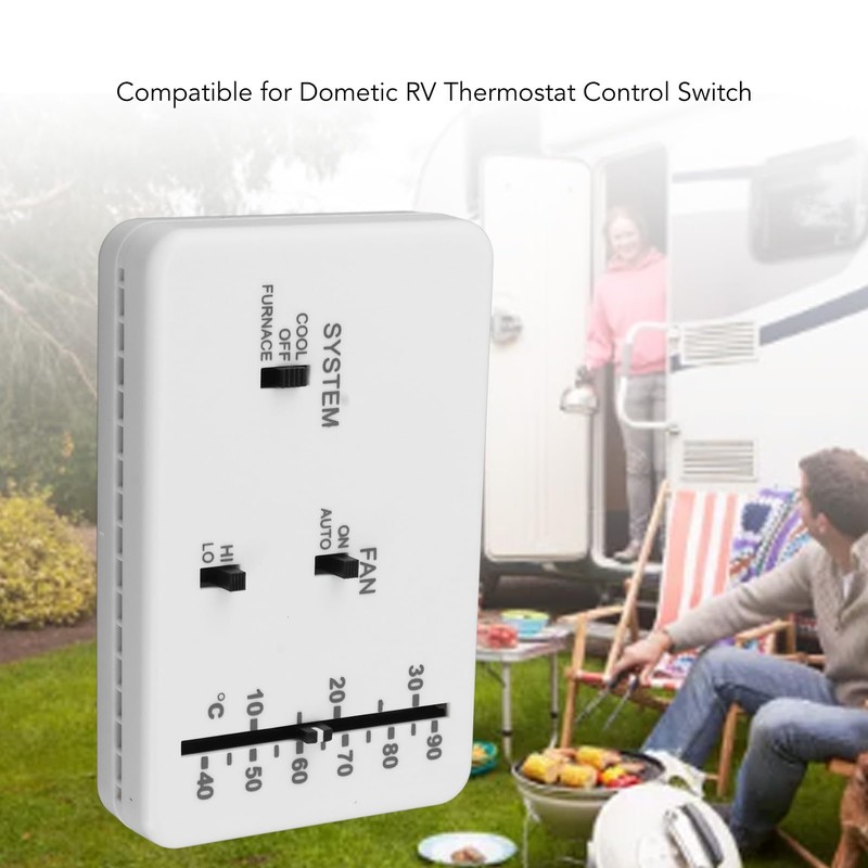 RV Thermostat, Settable Heat and Cool Temperature Controller with Remote