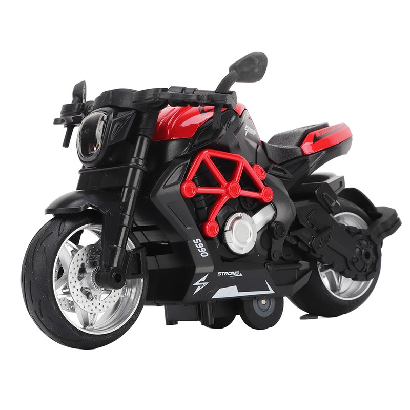 Alloy Motorcycle Model High Simulation Cool Sound Light Pull Back