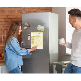 Inkdotpot Magnetic Whiteboard My Responsibilities Chore Chart for Refrigerator - Dry Erase Behavior Chart for Kids Responsibility Chart with 2 Fine Tip Marker & Eraser