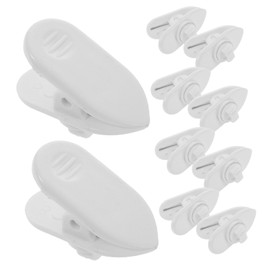 Gatuida 10pcs 360 Anti-winding Clip Rotate Earphone Clip Anti- Winding Clip Earphone Cord Clamp Clip Earphones Earpiece Wire Cable Clamp To Rotate Bracket White Wire