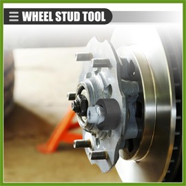 HOPESPANNER Universal Wheel Stud Installer Tool, Wheel Bolt Installer, M12x1.25 M12x1.5 M14x1.5, Iron, with 3/4" Hex Wheel Lug Nuts, Silver Tone, 1 Set Replace Parts Vehicle Components