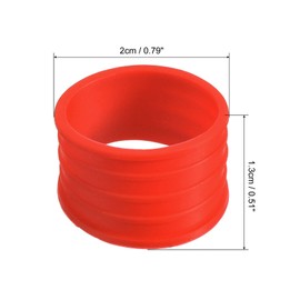 PATIKIL Badminton Racket Handle Grip Ring, 4 Pack Racquet Fix Ring Grip Band Rubber Ring Non-Slip Absorbent Overgrip in Place, Black/Red