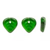 Czech Bead, 50 Czech Pressed Glass Emerald Green 9x8.5mm Top
