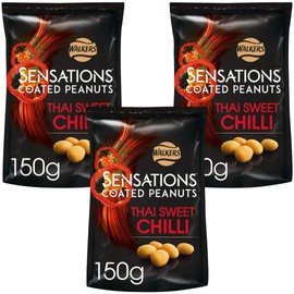 Peanut Bundle with Sensations Thai Sweet Chilli Sharing Peanuts by Walkers 150g (3 Pack)