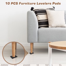10 PCS Plastic Wedges, Levelling Feet Shims, Glazing Packers Spacers, Non-Slip Flexible Levelers Pads Rubber Feet for Furniture, Table feet, Chairs, Cabinets