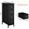 Fixwal Narrow Storage Cabinet, Dresser with 4 Drawers, Slim Fabric