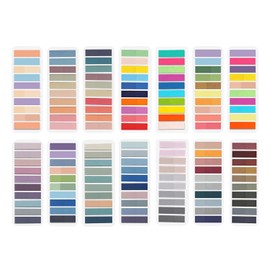 Lysas 2800pcs Morandi Sticky Book Tabs, Transparent Page Markers Colored, Writable and Repositionable Book Flags Markers for Annotating Books