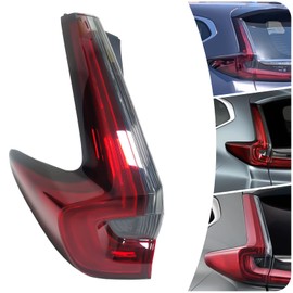 Halogen Tail Light Assembly for Honda CRV 2020 2021 2022 Left Driver Side Rear Outer Tail Light Replacement Red Lens Black Housing 33550-TLA-A21 HO2804122 (Left Driver Side)