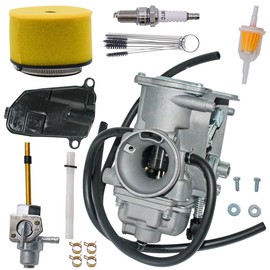 XingLi Big Red 250 Carburetor Assy for Honda Big Red 250 ATC250ES 1985 1986 1987 Carb with Air Filter and Fuel Petcock Valve
