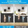 Reinforced 42 Inch Extra Tall Retractable Dog Gate with Reinforced