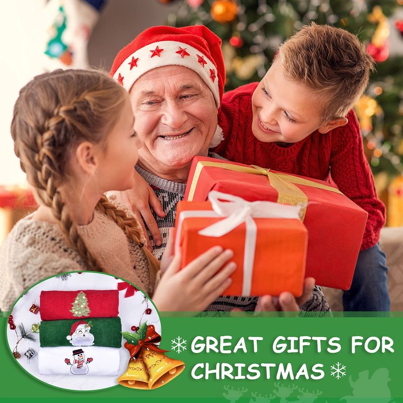 BYAWAY Christmas Hand Towels - Decorative Set, 25" x 16",